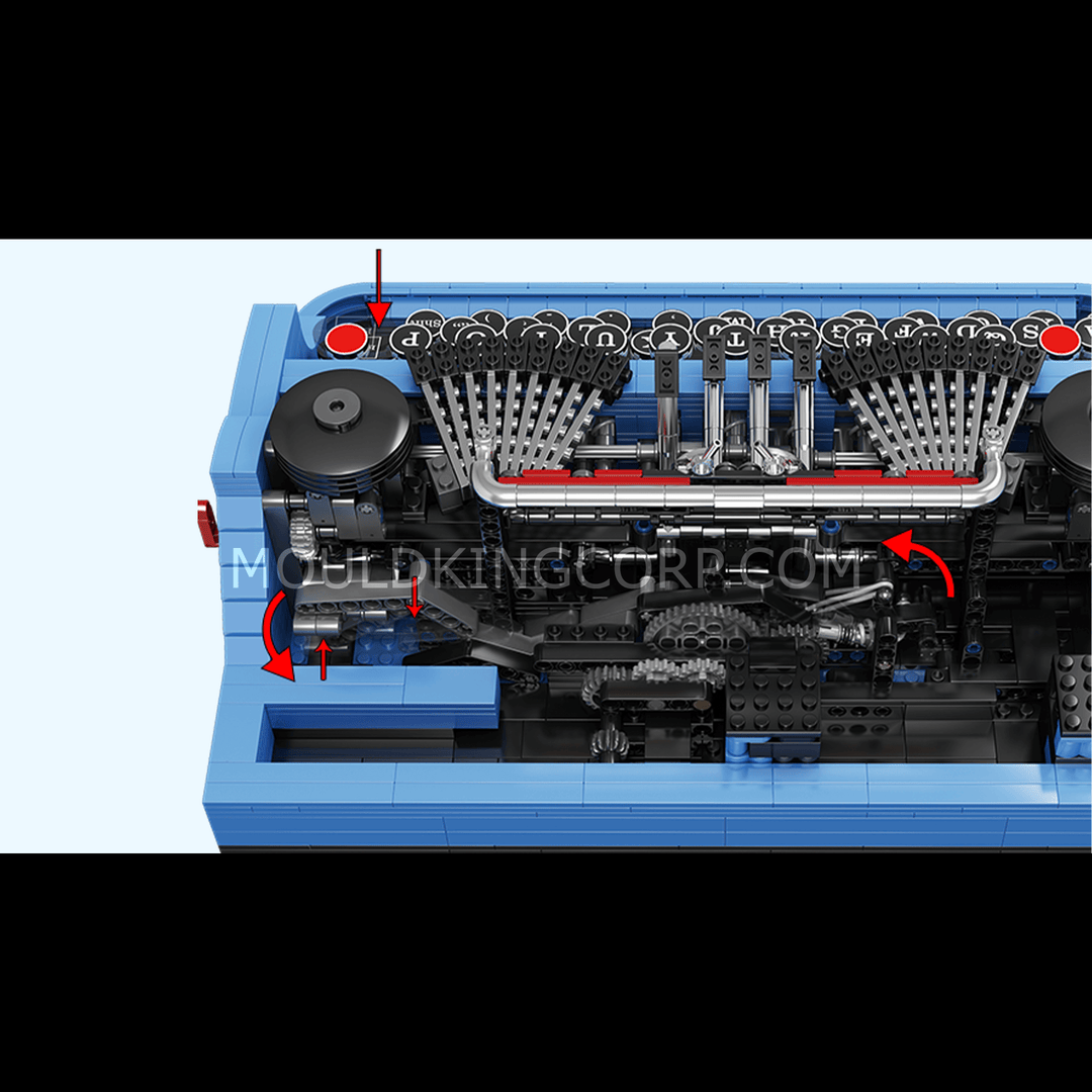 MOULD KING 10032 Retro Typewriter Building Toy Set | 2,139 PCS