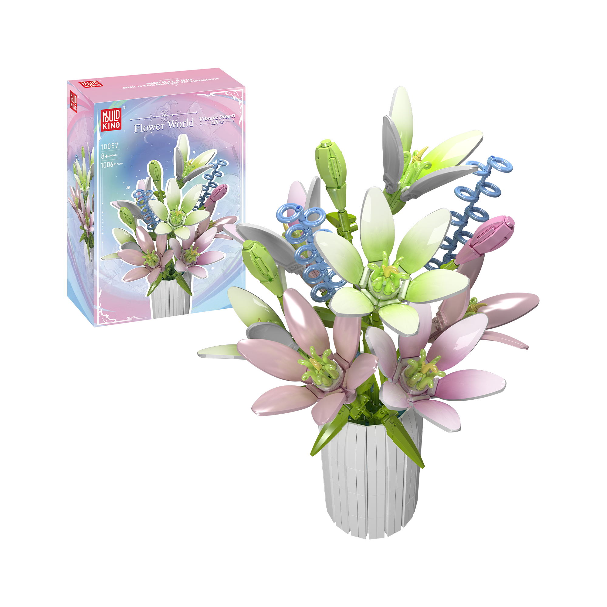 Mould King 10057 Lily Flowers Bouquet Building Set