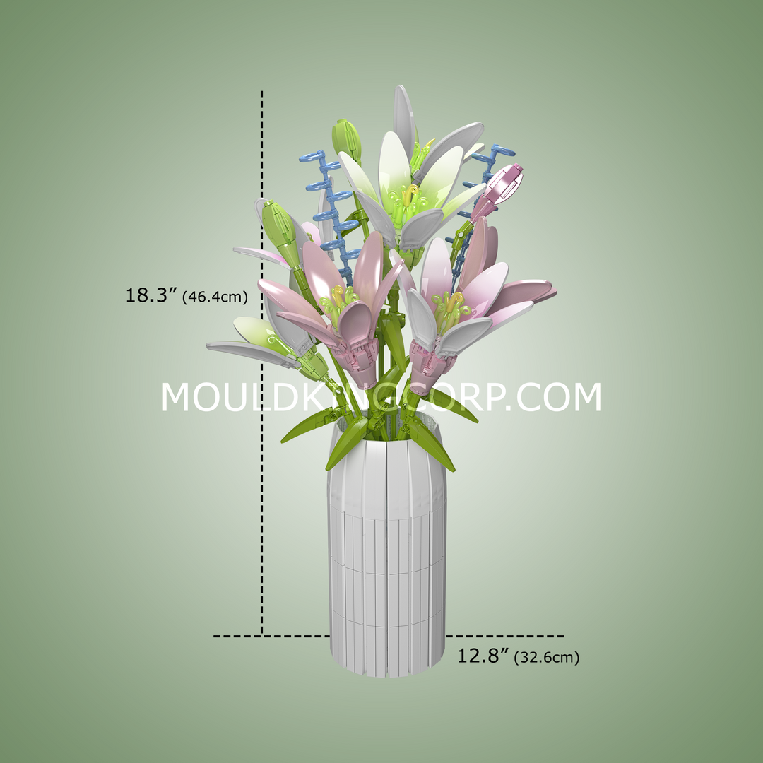 Mallenkoning 10057 Lelie Bloemen Boeket Bouwset | 1.006 stuks