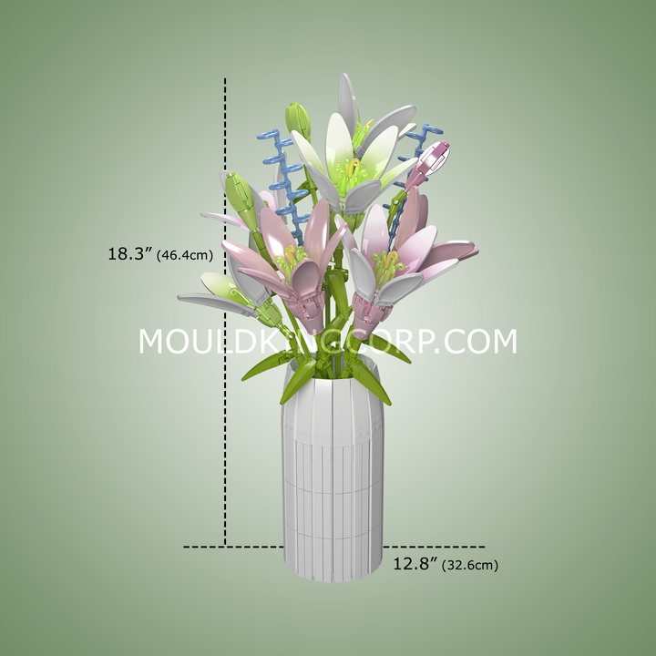 Mallenkoning 10057 Lelie Bloemen Boeket Bouwset | 1.006 stuks
