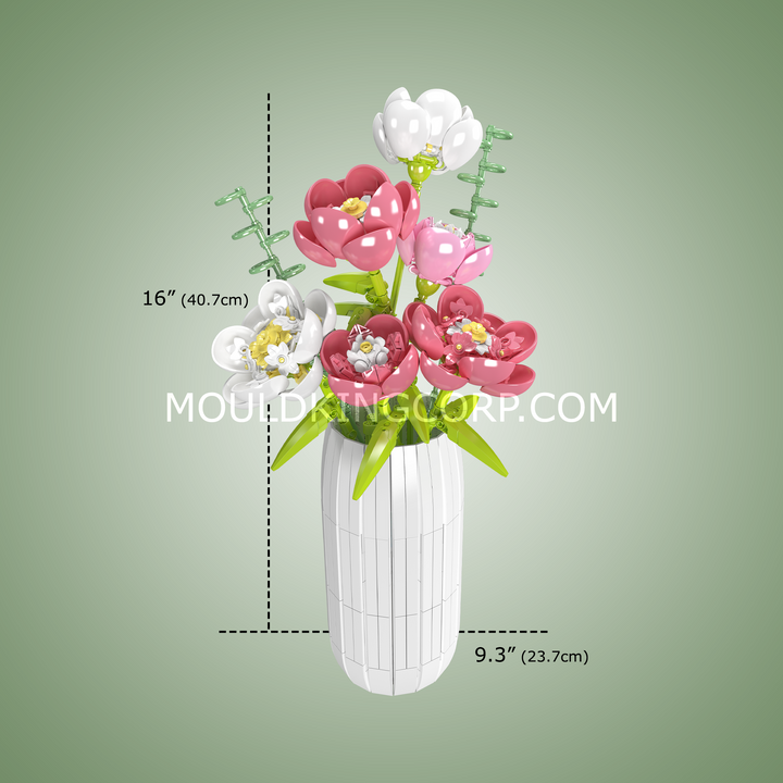 Matrijzenkoning 10059 Pioenbloemen boeket bouwpakket | 866 stuks