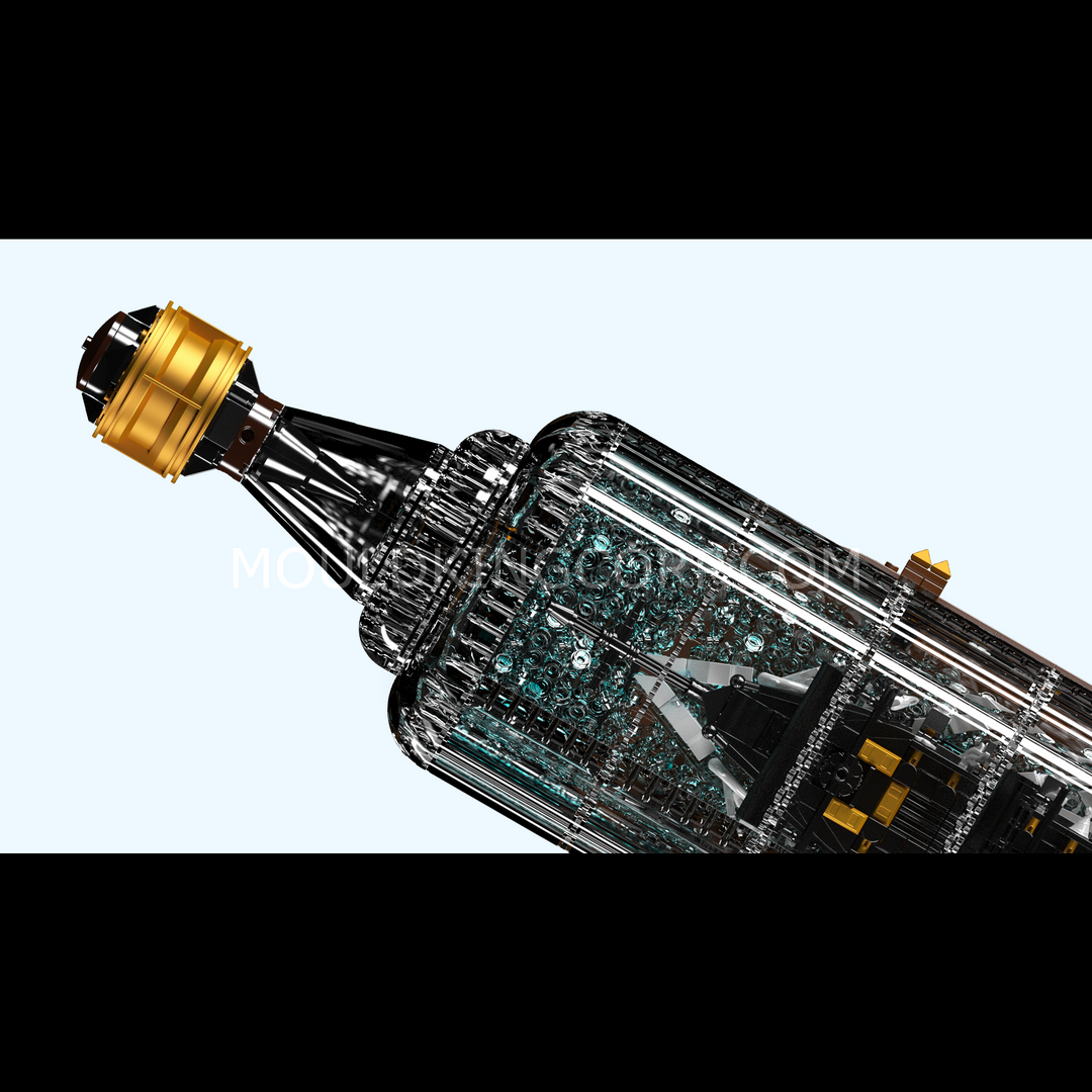 Mould King 10065 Schwarzes Piratenschiff-in-der-Flasche-Bauset | 2.206 Teile