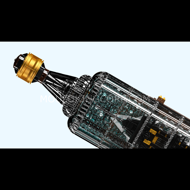 Mould King 10065 Schwarzes Piratenschiff-in-der-Flasche-Bauset | 2.206 Teile