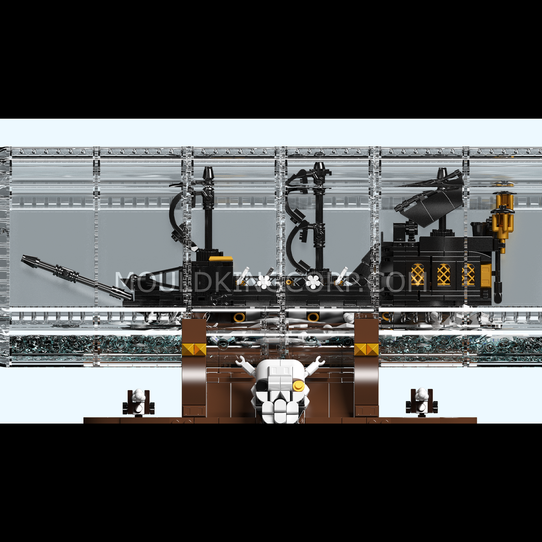 Mould King 10065 Schwarzes Piratenschiff-in-der-Flasche-Bauset | 2.206 Teile