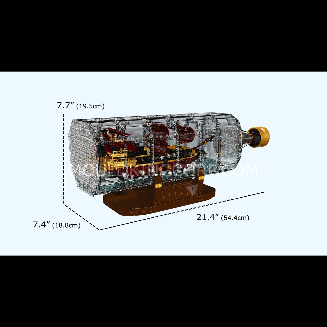 Mallenkoning 10066 Koningin Revenger schip-in-een-fles bouwset | 2.488 stuks