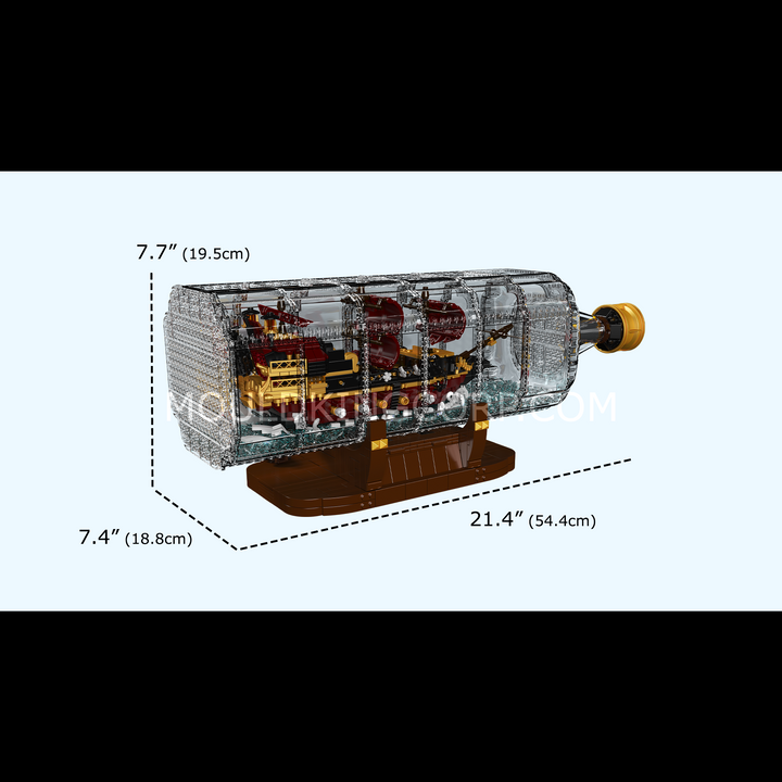 Mallenkoning 10066 Koningin Revenger schip-in-een-fles bouwset | 2.488 stuks