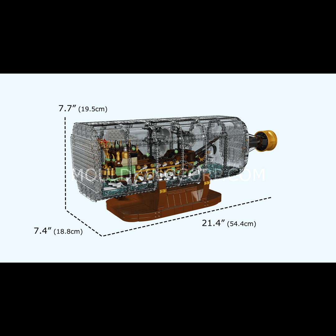 Mould King 10067 Flying Dutchman Schiff-In-einer-Flasche-Bausatz | 2.499 Teile