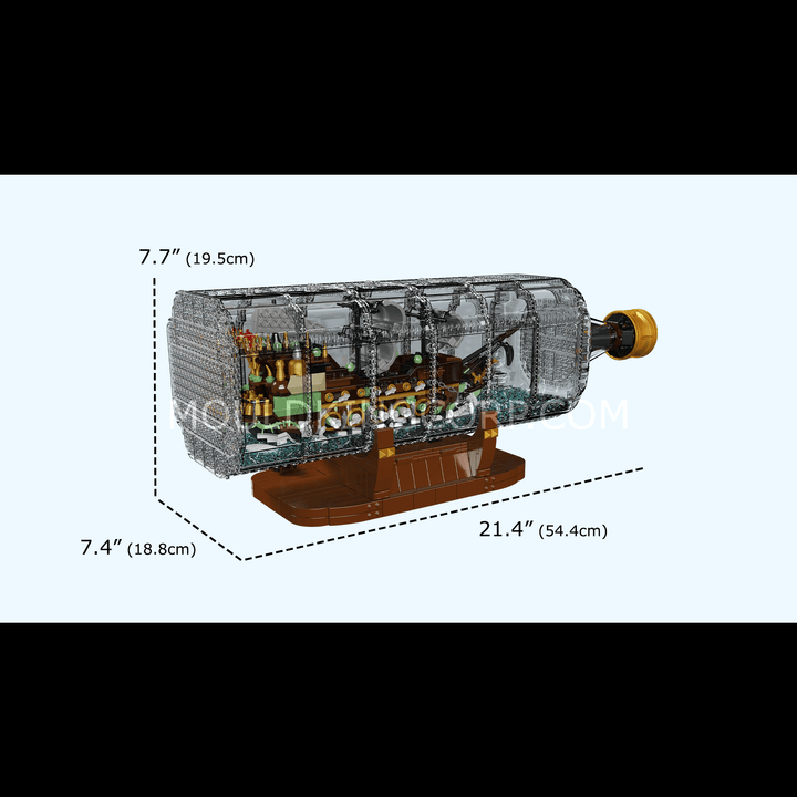 Mould King 10067 Flying Dutchman Schiff-In-einer-Flasche-Bausatz | 2.499 Teile