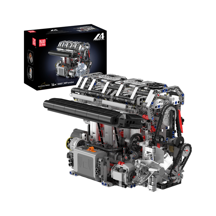 Mould King 10087 Motorised L4 Gasoline Engine Building Set | 1,787 Pcs