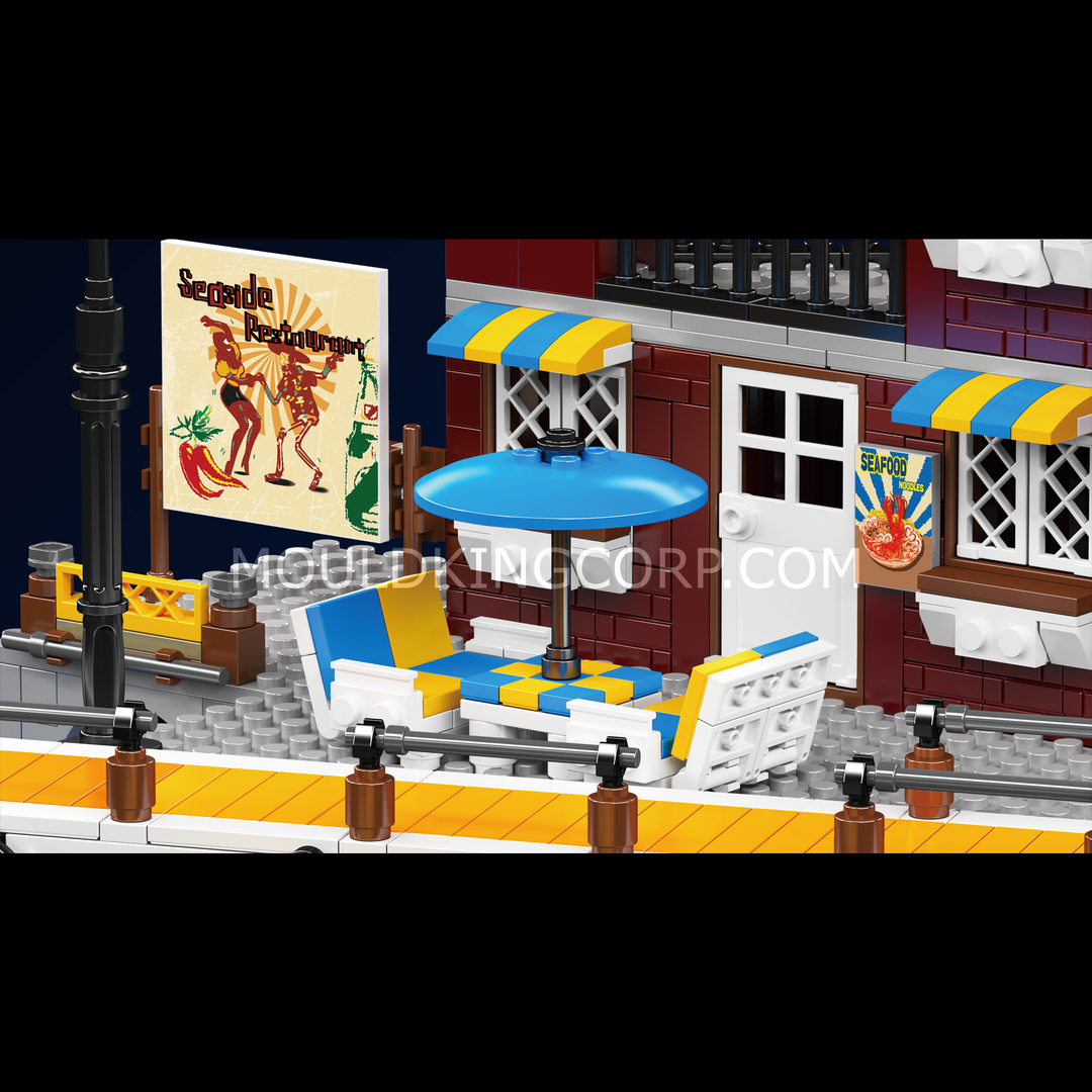 Mould King 10143 Seaside Restaurant Block Building Set | 989 Pcs