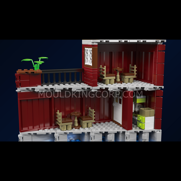 Mould King 10143 Seaside Restaurant Block Building Set | 989 Pcs