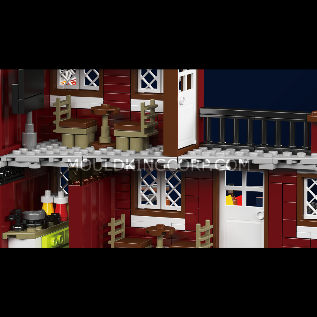 Mould King 10143 Seaside Restaurant Block Building Set | 989 Pcs