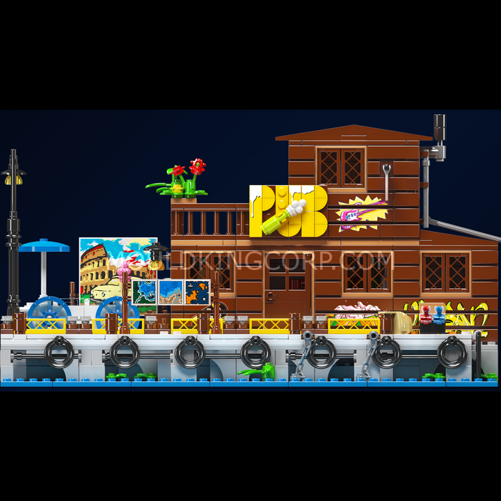 Mould King 10143 Seaside Restaurant Block Building Set | 989 Pcs