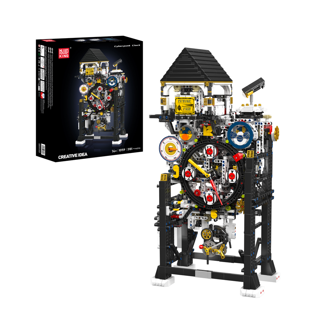 Mould King 10159 Cyberpunk Mechanische Uhr Bausatz | 3.181 Teile