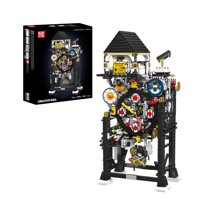 Mould King 10159 Cyberpunk Mechanische Uhr Bausatz | 3.181 Teile