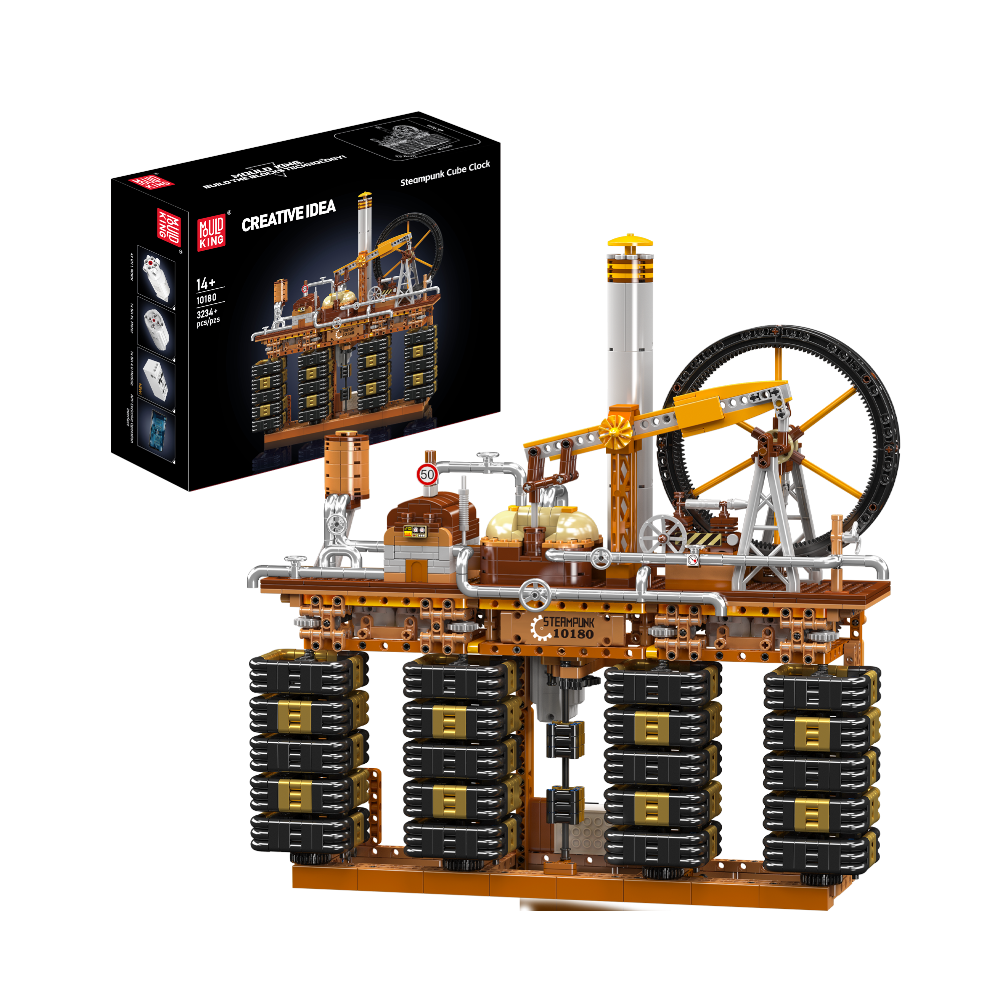 ドイツ製 ギュンター・シャリング工房 スタンドピラミッドNOVA【未使用品】 Mould King 10180 Steampunk Cube Clock Building Set | 3,234 Pcs