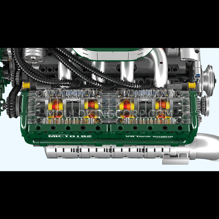 Mould King 10182 Kit de construction de moteur de char V8 motorisé | 2 250 pièces