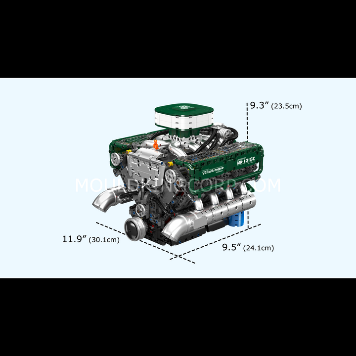 Mould King 10182 Kit de construction de moteur de char V8 motorisé | 2 250 pièces