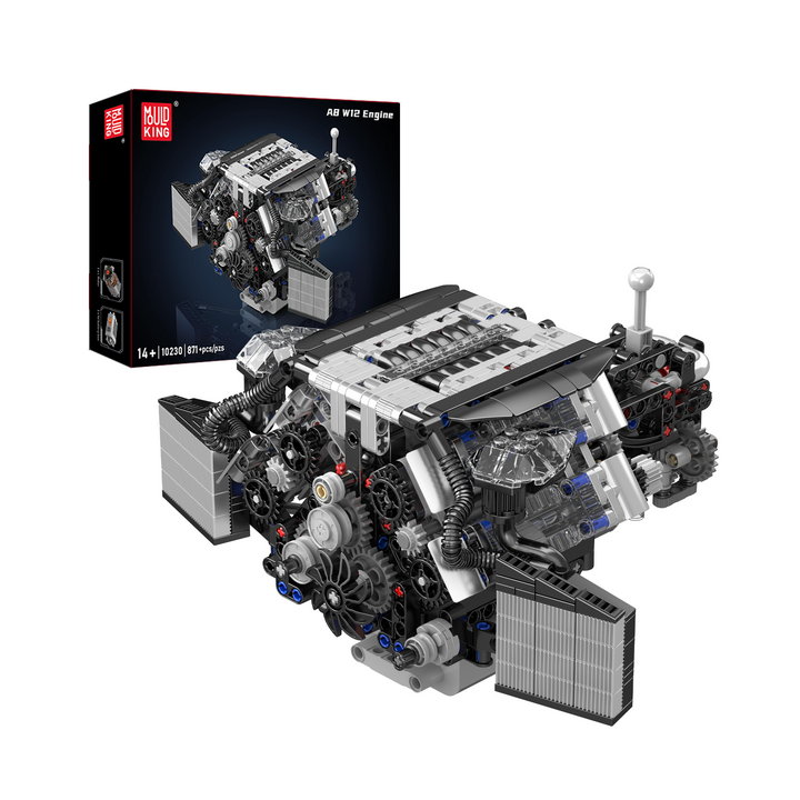 Mallenkoning 10230 W12 Twin Turbo Motor Modelbouwset | 871 Stuks