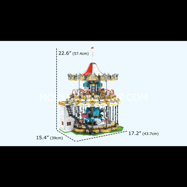 MOULD KING 11011 Motorisiertes Karussell mit LED-Leuchten, Bausatz | 5.086 Teile