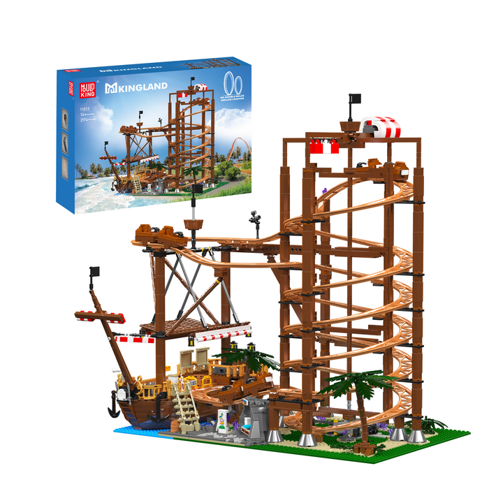 Mould King 11013 Jeu de construction de montagnes russes à double hélice | 2 174 pièces