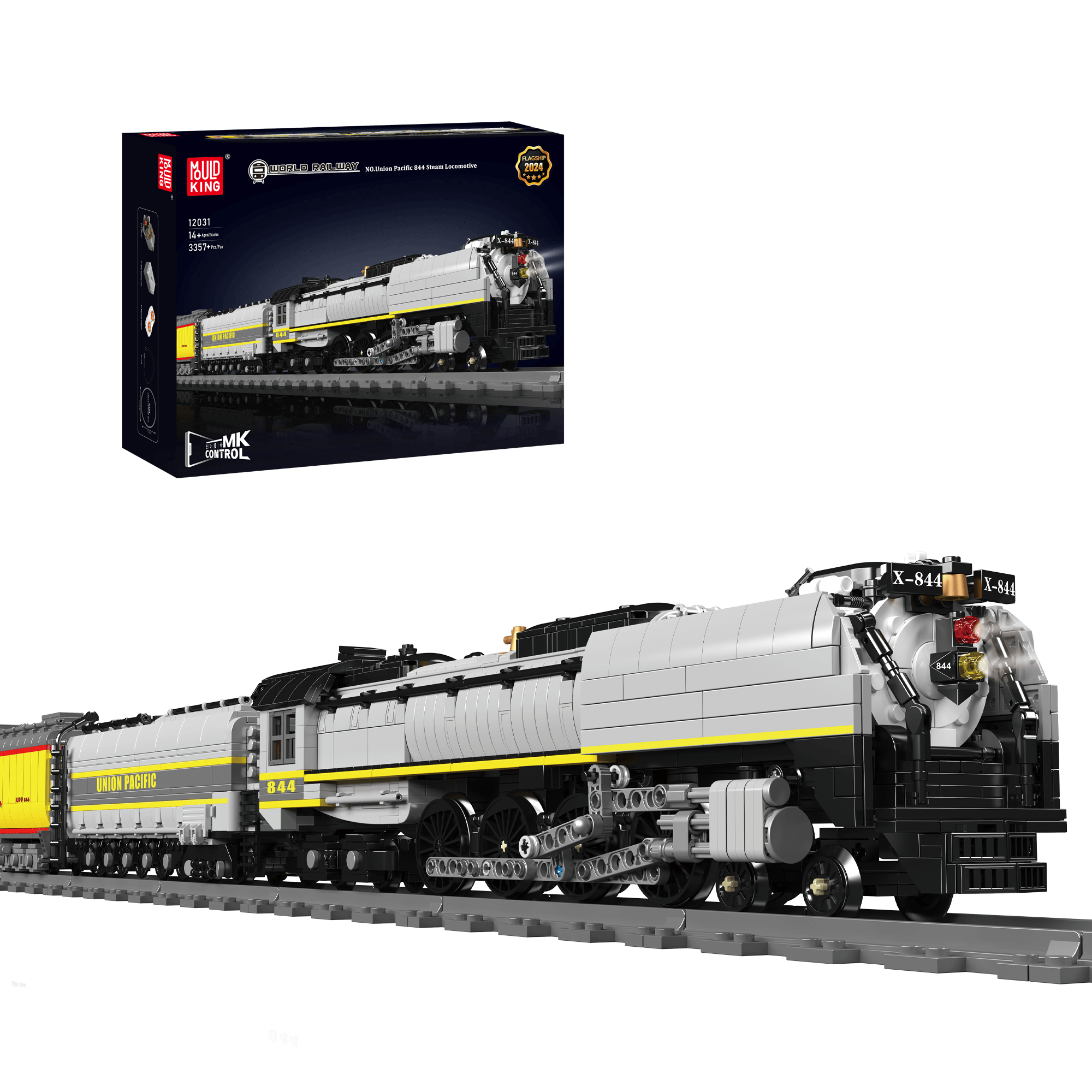 Mould King 12031 Union Pacific 844 Steam Locomotive | 3,357 Pcs