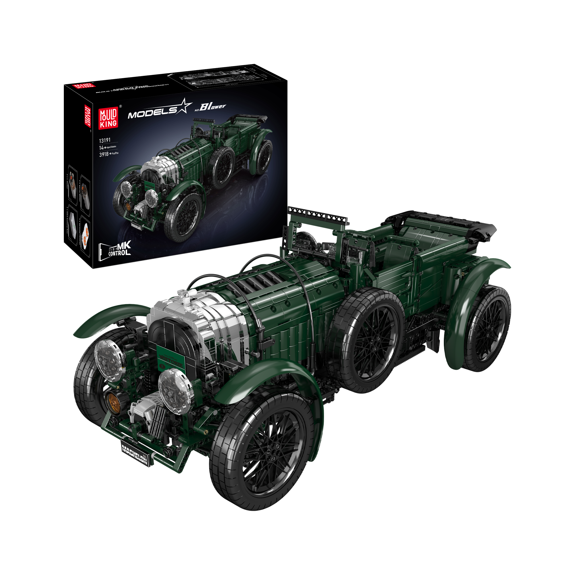 Mould King 13191 Remote Control 4.5-litre 1927-31 Blower Car