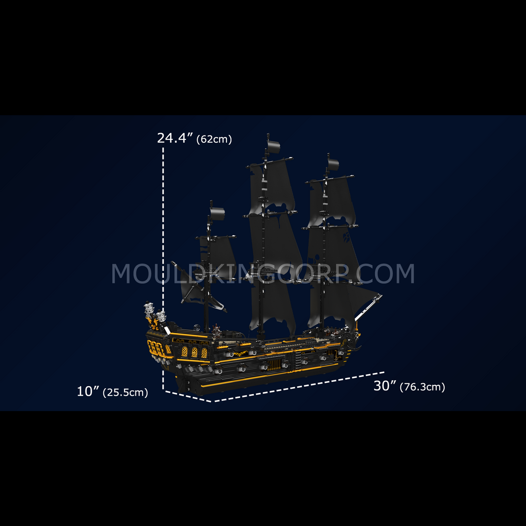 Mould King 13199 Schwarzes Piratenschiff-Modellbauset | 3.180 Teile