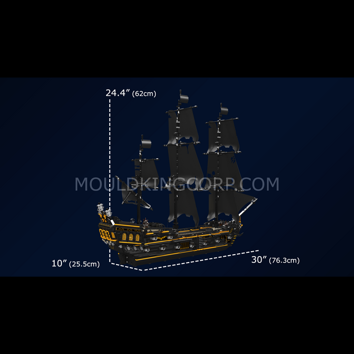 Mould King 13199 Schwarzes Piratenschiff-Modellbauset | 3.180 Teile