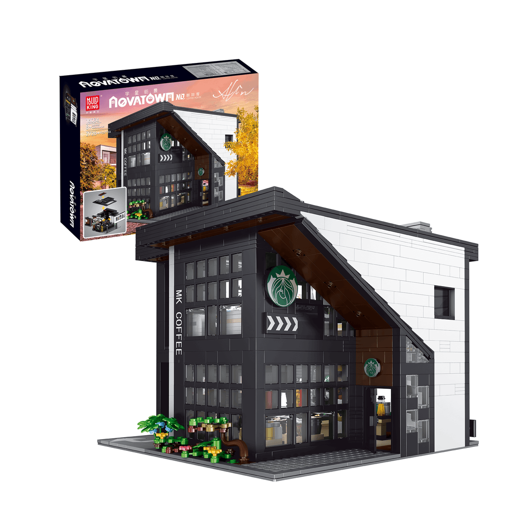 Mallenkoning 16036 Moderne Koffieshop MOC Bouwset | 2.728 Sets