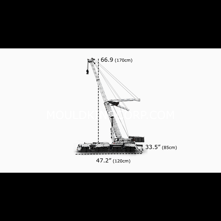 Ensemble de construction de grue télécommandée Mould King 17007 Ultimate Liebherr LTM 11200 | 8 506 pièces