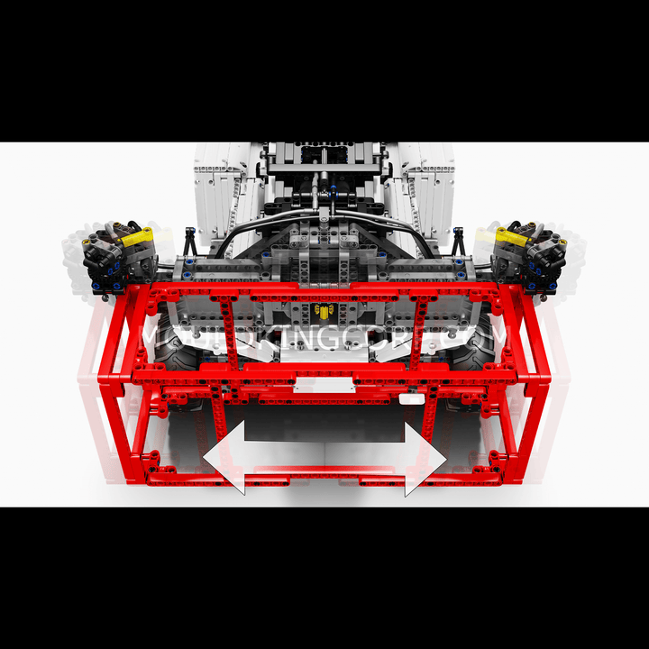 Ensemble de construction télécommandé pour chariot élévateur à conteneurs MOULD KING 17029/17030 | 4 878 pièces