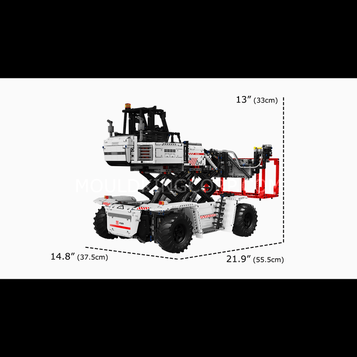 Ensemble de construction télécommandé pour chariot élévateur à conteneurs MOULD KING 17029/17030 | 4 878 pièces