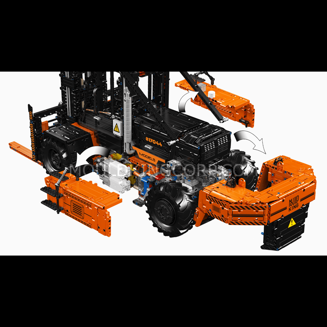 Mould King 17044/17045 Ensemble de construction télécommandé pour chariot élévateur robuste | 4 579 pièces