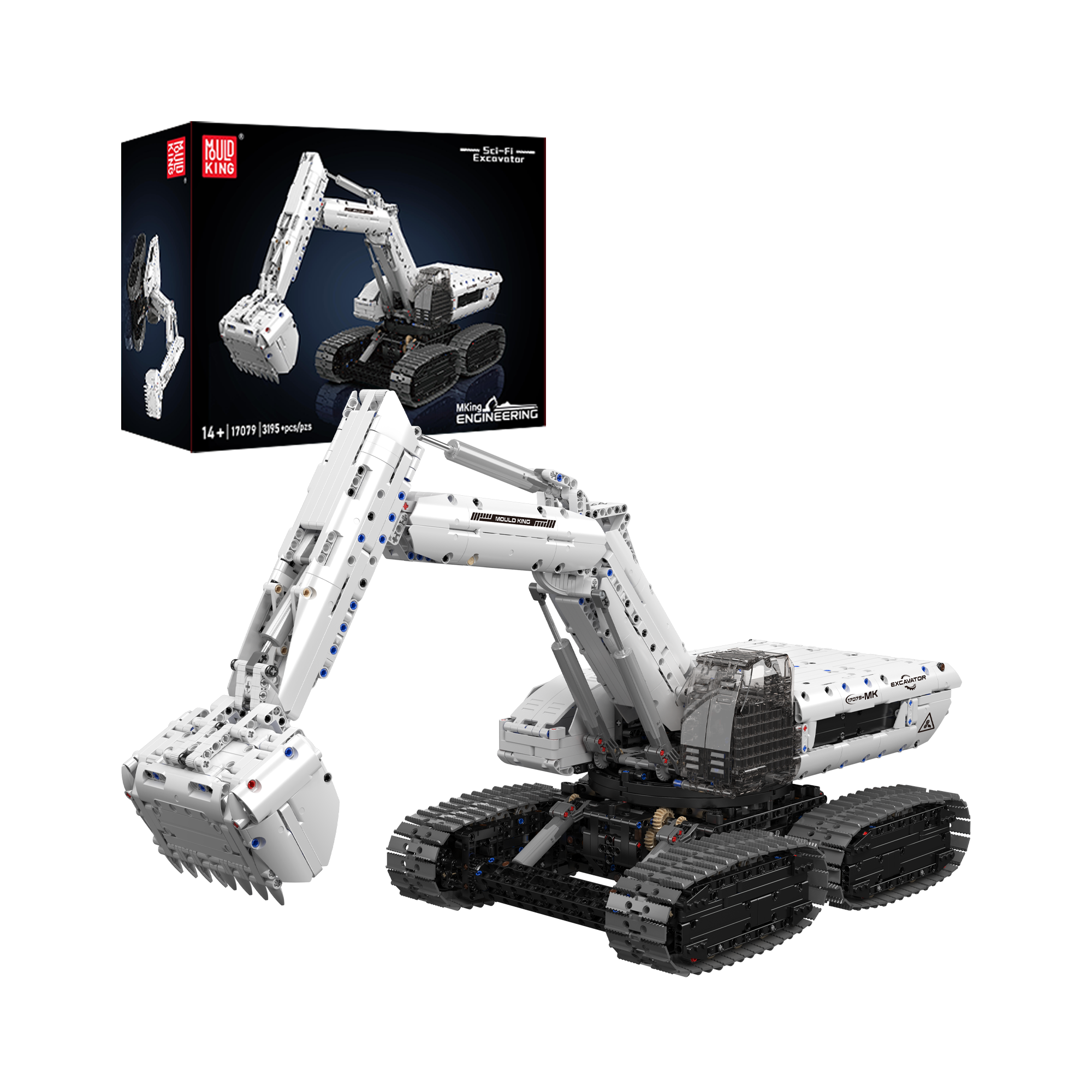 Mould King 17079 All-Terrain Crawler Sci-Fi Excavator Building Set