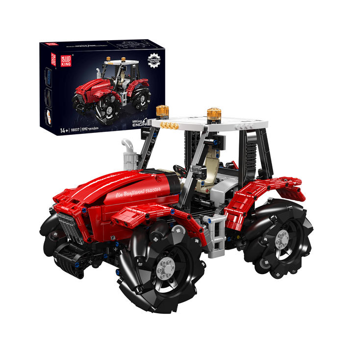 Mould King 18037 Mecanum Drive Remote Controlled Tractor Building Set | 1,392 Pcs