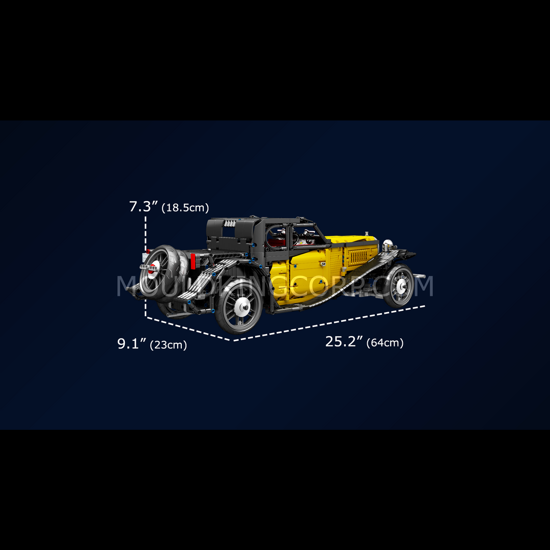 MOULD KING 13080 Vintage T50 Car Remote Controlled Building Set | 3,654 PCS