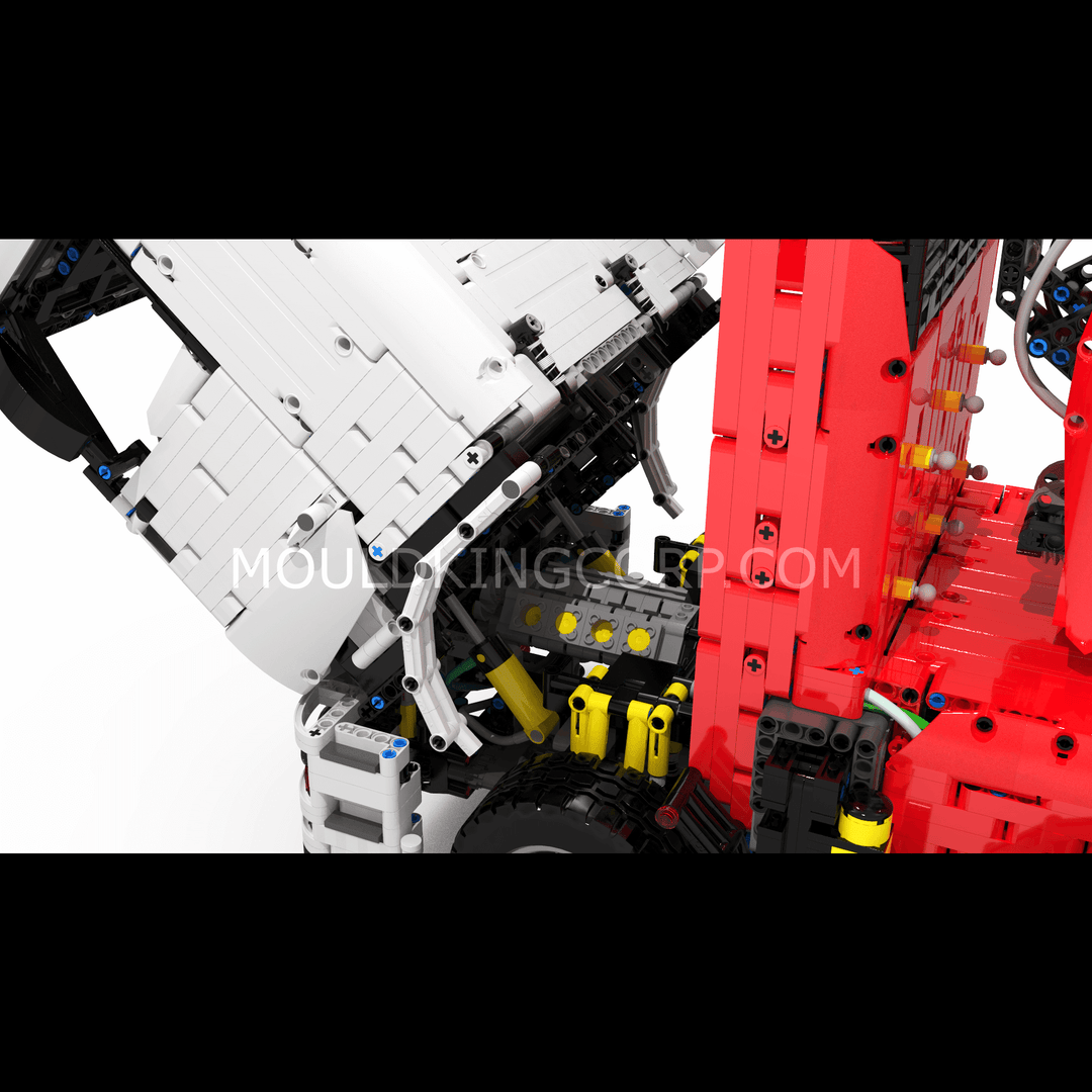 Camion grue pneumatique MOULD KING 19002, ensemble de construction télécommandé | 8 238 pièces