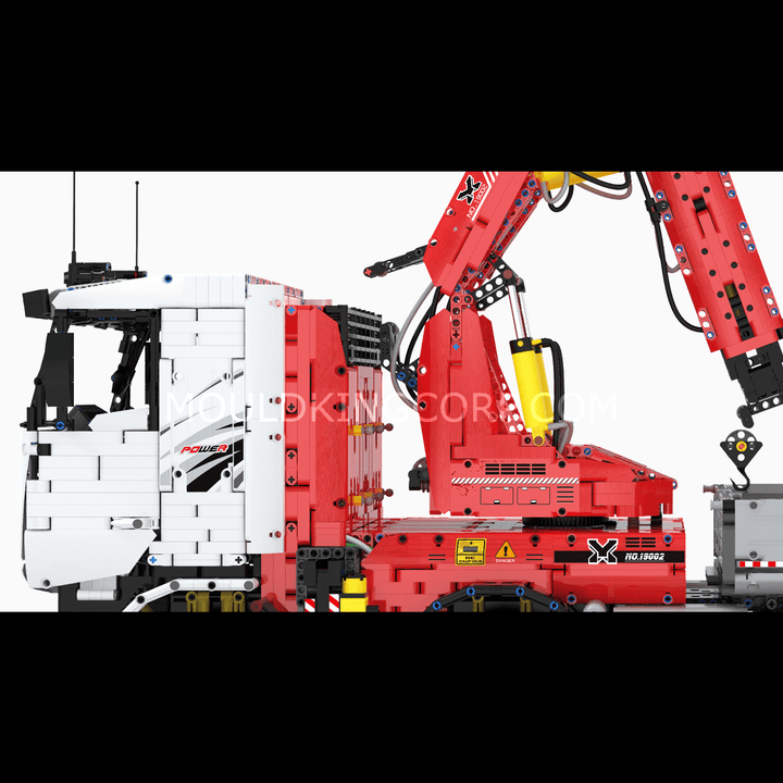 Camion grue pneumatique MOULD KING 19002, ensemble de construction télécommandé | 8 238 pièces