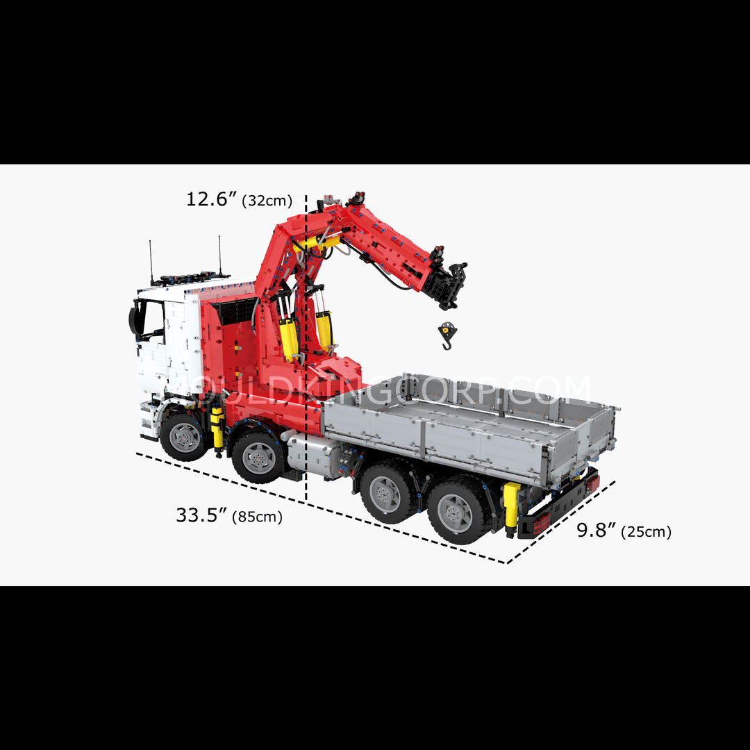 Camion grue pneumatique MOULD KING 19002, ensemble de construction télécommandé | 8 238 pièces