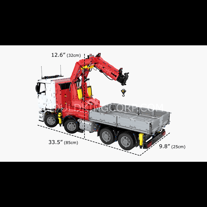 Camion grue pneumatique MOULD KING 19002, ensemble de construction télécommandé | 8 238 pièces