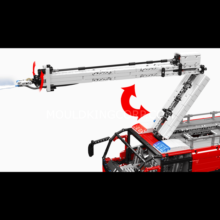 MOULD KING 19004S RC Pneumatisch luchthaven reddingsvoertuig bouwset | 6.653 stuks
