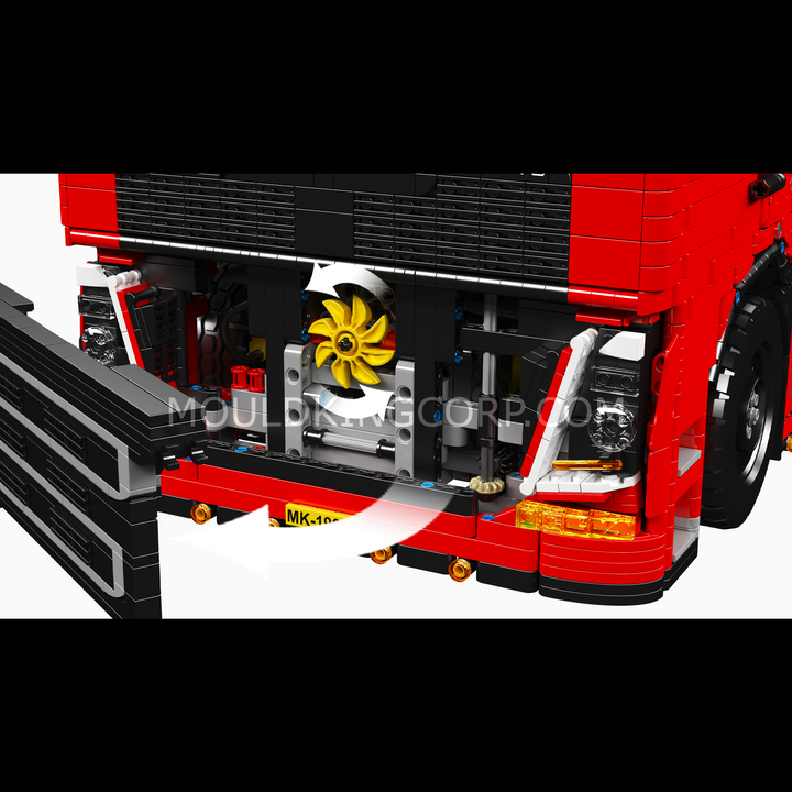 Mould King 19015 FH16 Ensemble de construction de camion tracteur pneumatique télécommandé | 4 608 pièces