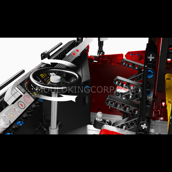 Mould King 19015 FH16 Ensemble de construction de camion tracteur pneumatique télécommandé | 4 608 pièces