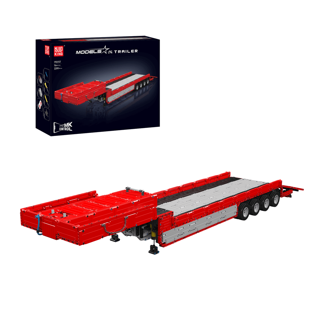 Ensemble de construction de remorque de tracteur pneumatique MOULD KING 19015T FH16 | 3 399 pièces