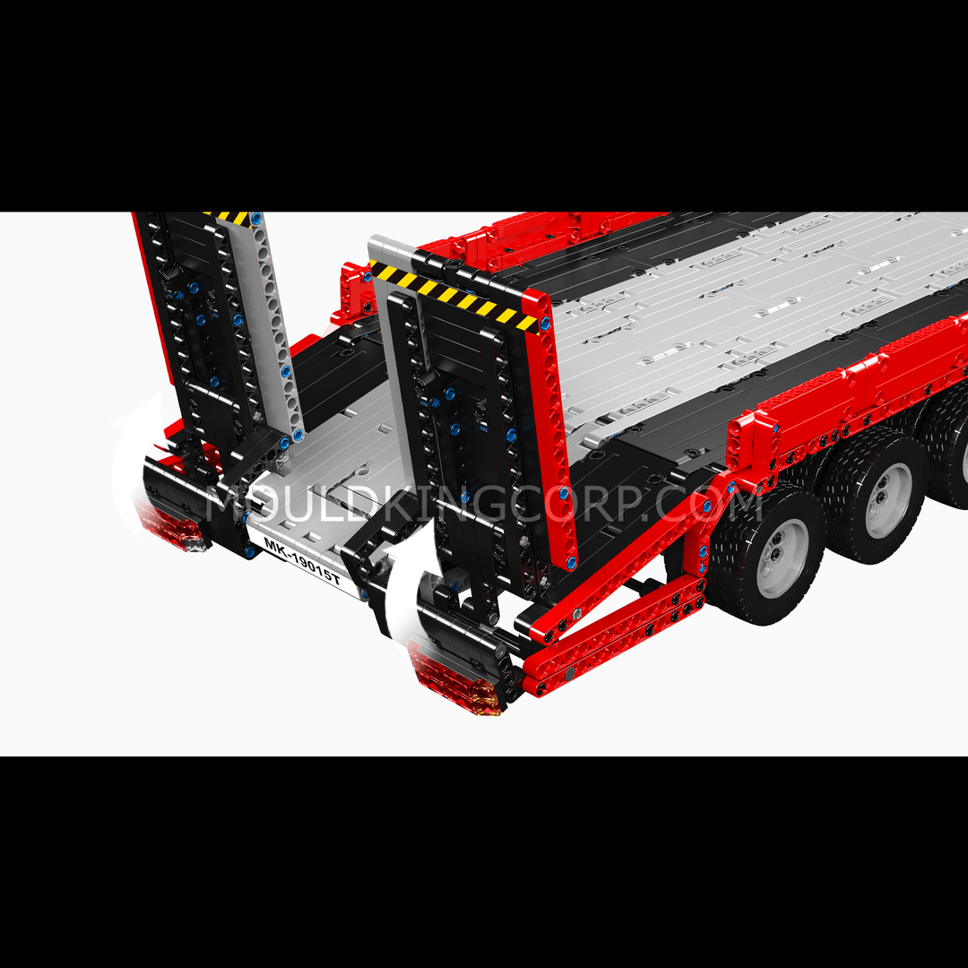 Ensemble de construction de remorque de tracteur pneumatique MOULD KING 19015T FH16 | 3 399 pièces