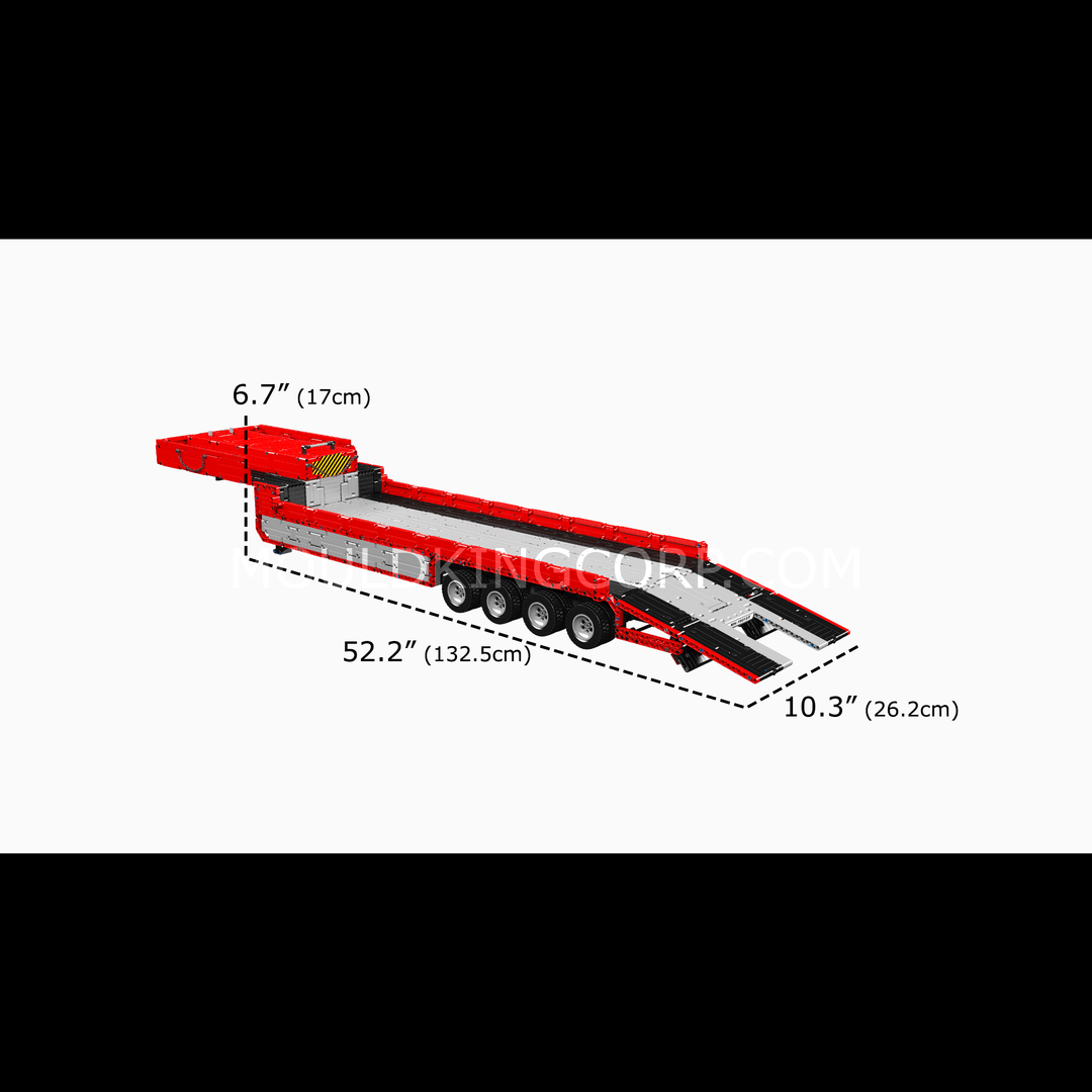 Ensemble de construction de remorque de tracteur pneumatique MOULD KING 19015T FH16 | 3 399 pièces