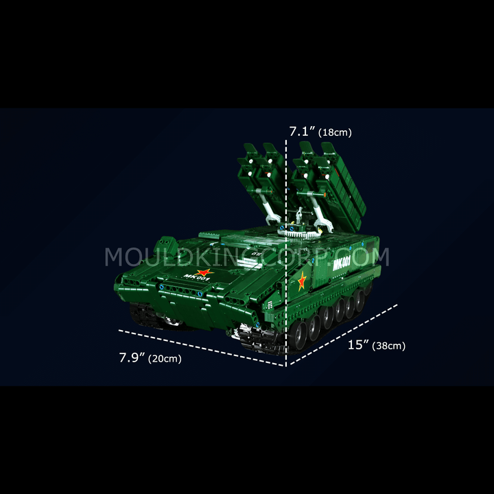MOULD KING 20001 Kit de construction de missile antichar HJ-10 télécommandé | 1 689 pièces