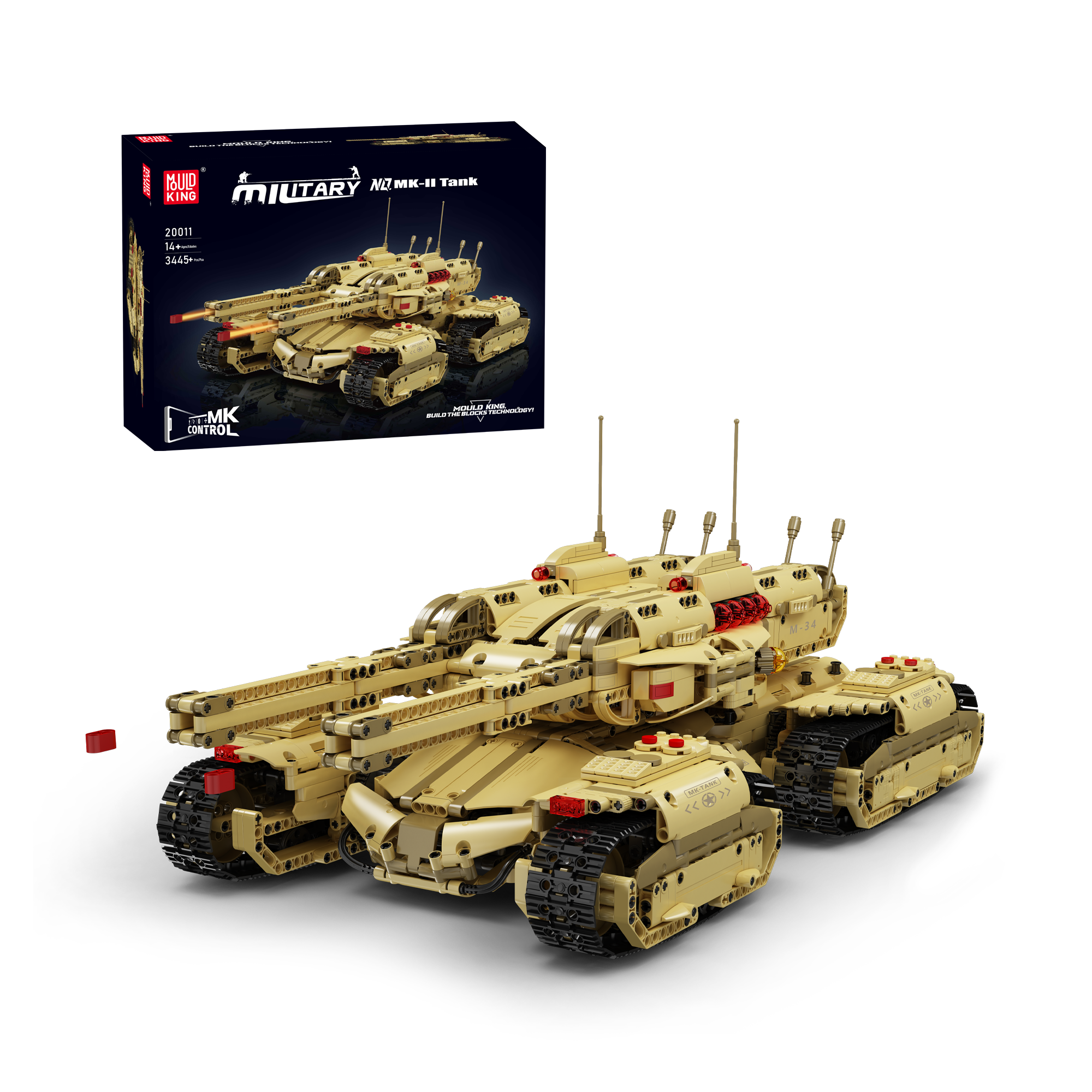 Mould King 15071 Technologie Bulldozer Building Blocks, APP Afstandsbediening Truck met Motoren Kits Speelgoed Giften voor 8 Years (1508 Delen