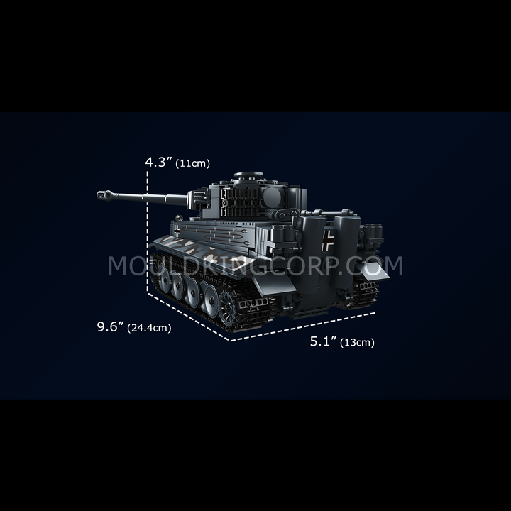 Kit de construction de char lourd Tiger 20014S de Mould King | 850 pièces